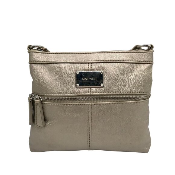 Nine West Gray Metallic Crossbody Bag - Picture 1 of 10